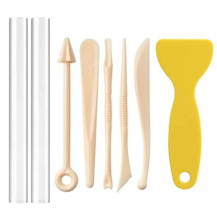 TBD06024616.jpg 8 in 1 Keramikwerkzeug Set Acrylstab Weiche Keramik -Ton -Schnitzmesser – Bild 1