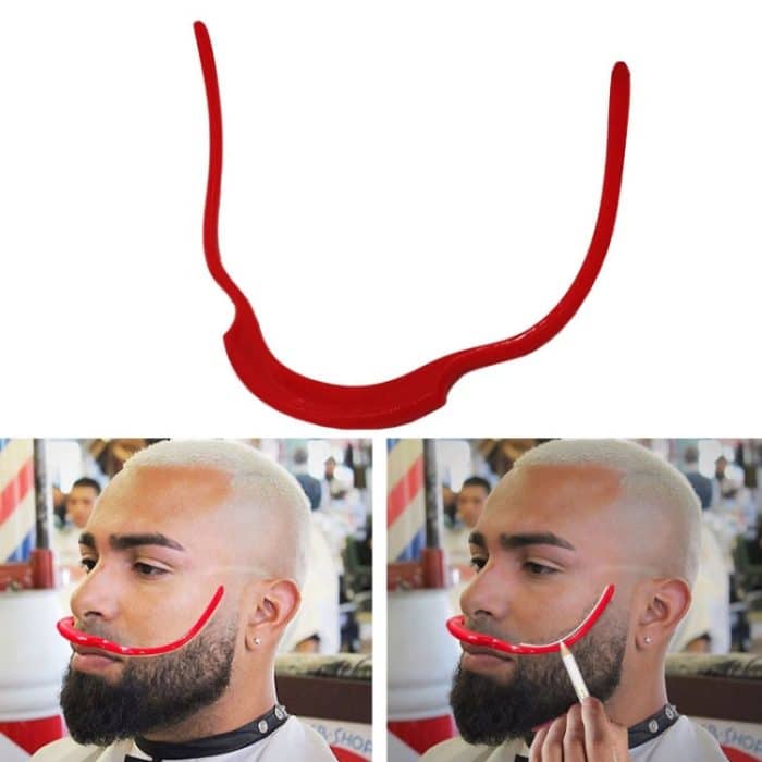 TBD0602467301A.jpg 4 Stück Bart-Styling-Lineal-Rasierwerkzeuge, Beard Styling Ruler (Red), Beard Styling Ruler (Black) – Bild 1