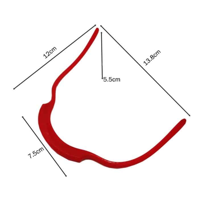 4 Stück Bart-Styling-Lineal-Rasierwerkzeuge, Beard Styling Ruler (Red), Beard Styling Ruler (Black) – Bild 2