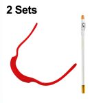 2 Sets Bart-Styling-Brett, Rasier- und Friseurwerkzeuge, Stil:, Shape Ruler+Pen, Shape Ruler+Pen+Bearded Model, Shape Ruler x 2+Pen+Bearded Model