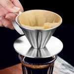 Doppelschichtiger Kaffeefilter zum Übergießen aus Edelstahl, Größe:, Small, Large – Bild 7
