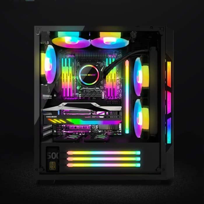 ARGB-Chassis-Lichtleiste, dekorativer Silikon-LED-Lampenstreifen für Computer, Y360 Round – Bild 2