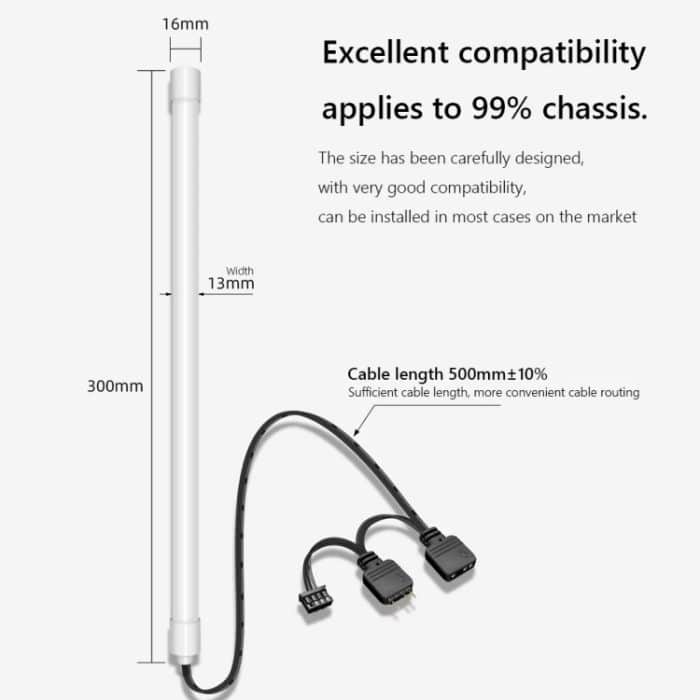 ARGB-Chassis-Lichtleiste, dekorativer Silikon-LED-Lampenstreifen für Computer, Y360 Round – Bild 9
