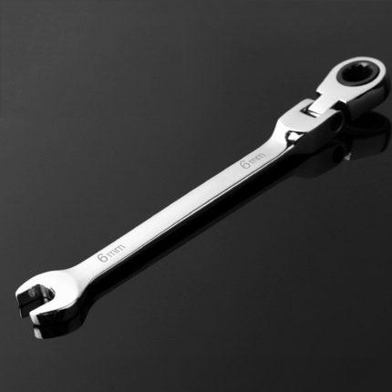 Ring-Ratschenschlüssel mit flexiblem Kopf. Ratschenwerkzeug mit doppeltem Verwendungszweck, 6mm, 7mm, 9mm, 11mm, 16mm, 24mm, 18mm, 20mm, 21mm, 22mm, 23mm