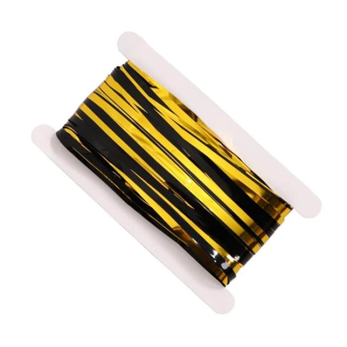 2 Stück schwarze und goldene Regenvorhänge für Festivals, Partys, Dekoration, Requisiten, 1x1M, 1x2M, 1x2.5M, 1x3M, 1x4M – Bild 5