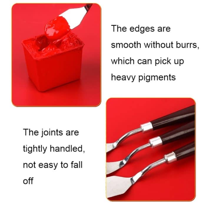 Acrylmalerei-Gouache-Farbmesser, 10 PCS Plastic Handle 1, 10 PCS Plastic Handle 2, 10 PCS Plastic Handle 3, 10 PCS Plastic Handle 4, 10 PCS Plastic Handle 5, 1 Sets/5PCS Plastic Handle, 10 PCS Wooden Handle 1, 10 PCS Wooden Handle 2... – Bild 5