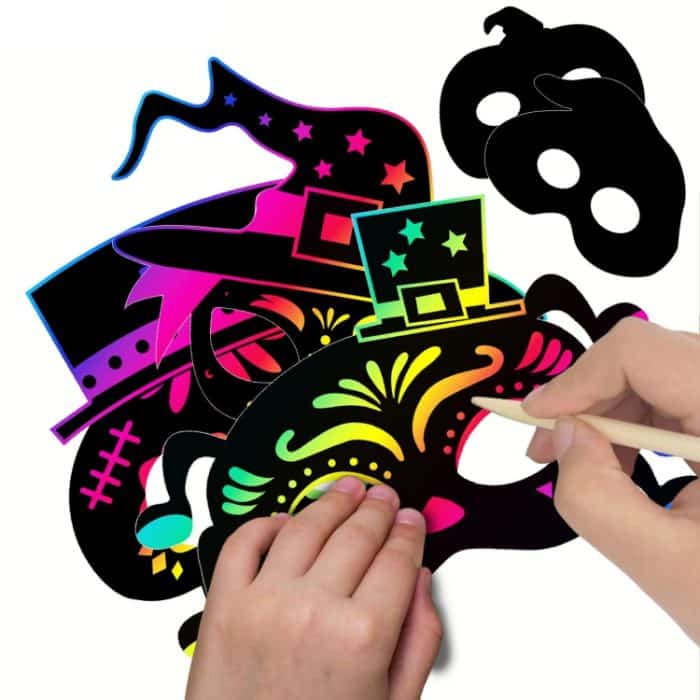8 PCs/Set Halloween Scratch Paper Maskenspielzeug für Kinder – Bild 4
