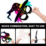 8 PCs/Set Halloween Scratch Paper Maskenspielzeug für Kinder – Bild 5