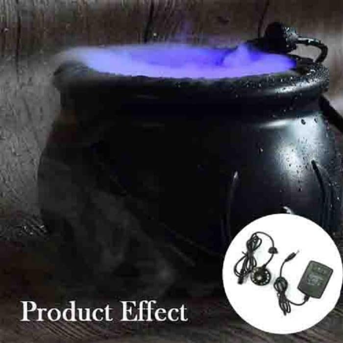 Halloween-Hexe-Fass-Kürbis-Raucher-Szenen-Arrangement – Bild 4