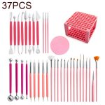 37 in 1 Töpferwerkzeug-Set umfasst Schnitzmesser & Plattenspieler & Pinsel und 96-Loch-Staffelei