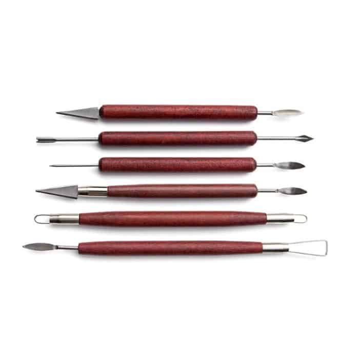 15 in 1 Keramikwerkzeugen Set enthält Tonschnitzmesser und Details von Nadelschürschertruppenschneider – Bild 4