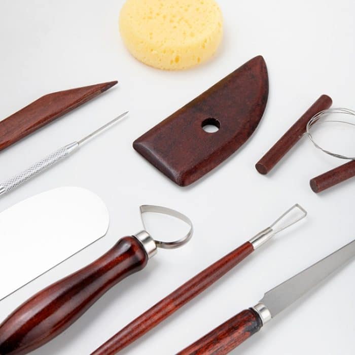 15 in 1 Keramikwerkzeugen Set enthält Tonschnitzmesser und Details von Nadelschürschertruppenschneider – Bild 5