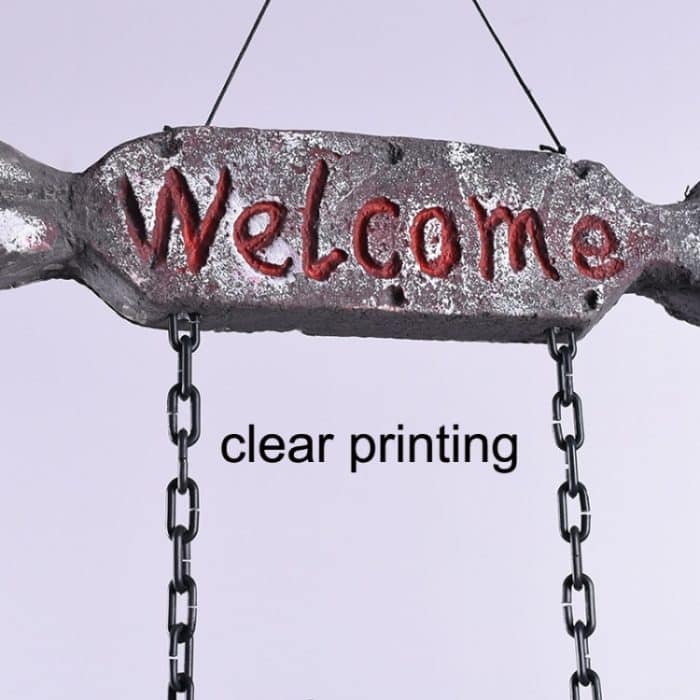 Halloween Totenkopf Skelett Braut und Bräutigam Willkommenshaus Anhänger, G01 – Bild 3