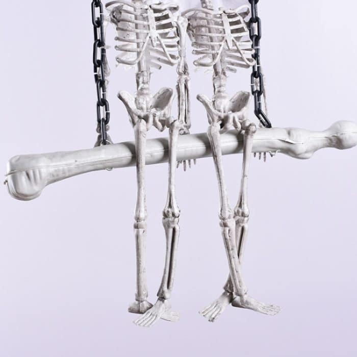 Halloween Totenkopf Skelett Braut und Bräutigam Willkommenshaus Anhänger, G01 – Bild 5