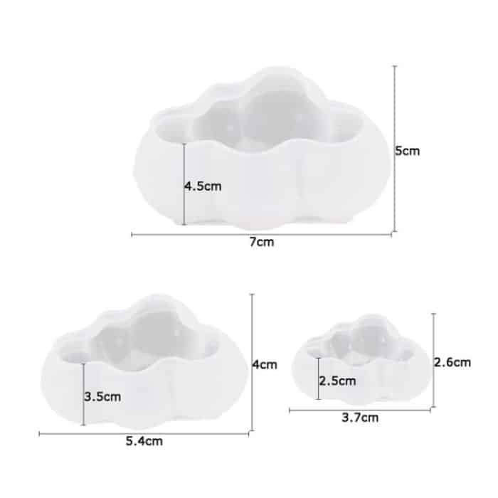 10 Stück Wolke DIY Spiegel Silikonform, Small, Medium, Large – Bild 3