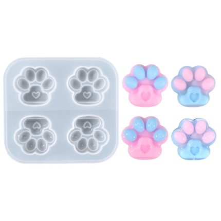 DIY Kristall-Epoxid-Schmuck-Silikonform, 2 PCS 01 Love Cat Claw, 10 PCS 02 Love Cat Claw, 2 PCS 03 Lamp Trough Cat Claw, 10 PCS 04 Little Cat Claw