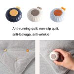 4PCS Quilt Retainer Quilt Anti-Run Fixierung Anti-Rutsch-Schnalle Traceless Retainer, Warm Gray, Silk Blue, Midnight Blue – Bild 2