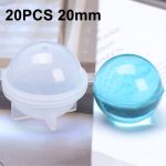 Kristall-Epoxidkugel-Silikonform zum Selbermachen, handgefertigter Schmuck, Kugelherstellungsform, 20 PCS 20mm, 20 PCS 30mm, 10 PCS 40mm, 4 PCS 50mm, 4 PCS  60mm