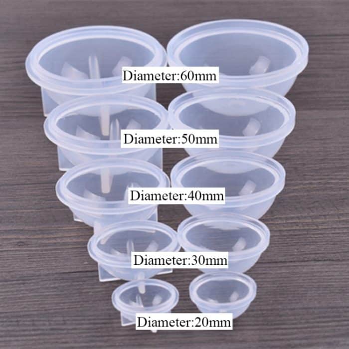 Kristall-Epoxidkugel-Silikonform zum Selbermachen, handgefertigter Schmuck, Kugelherstellungsform, 20 PCS 20mm, 20 PCS 30mm, 10 PCS 40mm, 4 PCS 50mm, 4 PCS  60mm – Bild 3