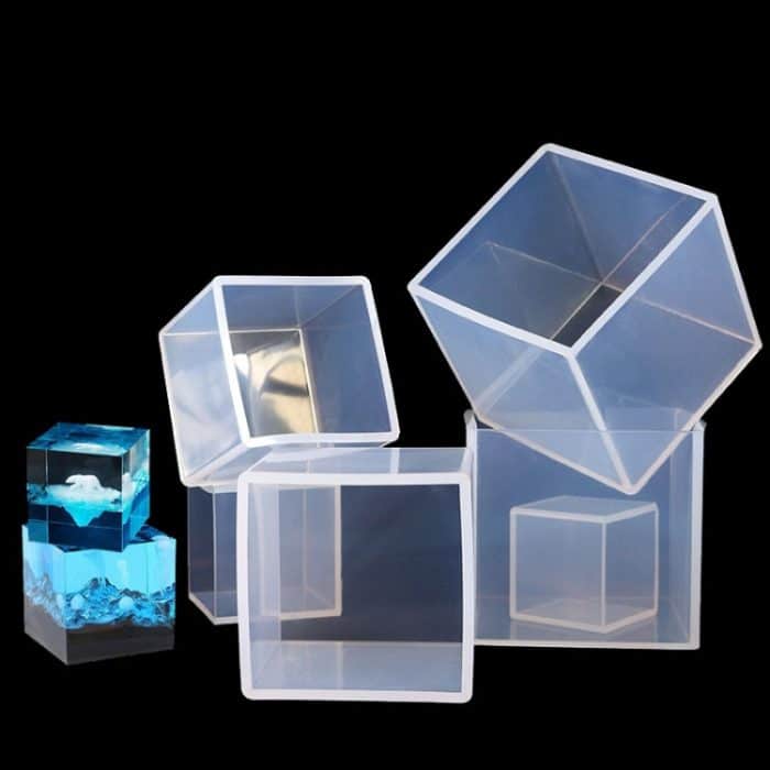 Kristall-Tropfen-Kleber, quadratisch, Silikagel-Form, zum Selbermachen, handgefertigter Schmuck, Dekorationsmodell, 20 PCS 20mm, 20 PCS 25mm, 10 PCS 35mm, 4 PCS 40mm, 4 PCS 50mm, 4 PCS 65mm – Bild 5