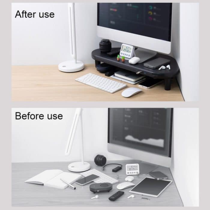 Vaydeer ZGP011 Erhöhtes Eckregal für Computermonitore aus Metall – Bild 6