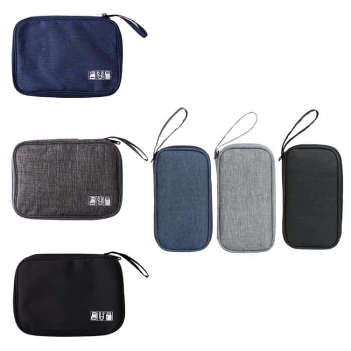 Power Hard Drive Digital Zubehör Staubdichte Aufbewahrungstasche, Stil:, Data Cable Bag (Navy), Data Cable Bag (Gray), Data Cable Bag (Black), Power Bank Bag (Blue), Power Bank Bag (Gray), Power Bank Bag (Black) – Bild 2