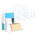 3 Gitter -Acryldatei -Rack transparenter Speicherregalbuch Display Rack Rack