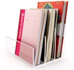 3 Gitter -Acryldatei -Rack transparenter Speicherregalbuch Display Rack Rack – Bild 5