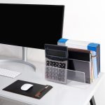 3 Gitter -Acryldatei -Rack transparenter Speicherregalbuch Display Rack Rack – Bild 6