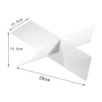 X-förmiges Acryl-Bücherregal, transparenter Buch- und Notenständer, X-shaped Bookshelf – Bild 3