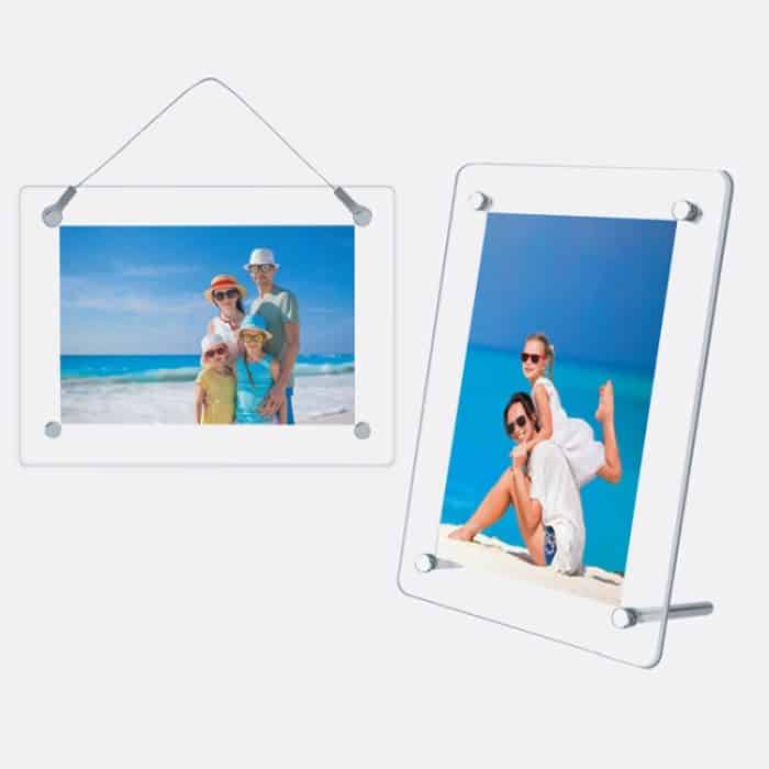 4x6 -Zoll -Acryl -Fotorahmen transparent rahmenloser Desktop -Fotoständer – Bild 4