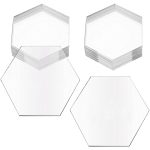 10 PCs Clear Hexagon Acryl Sitzkarte Gäste -Visitenkarte Logo Dekoration DIY Board – Bild 2