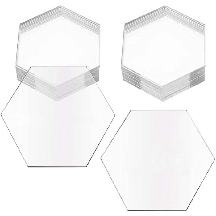 10 PCs Clear Hexagon Acryl Sitzkarte Gäste -Visitenkarte Logo Dekoration DIY Board – Bild 2