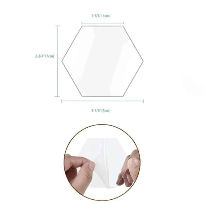 10 PCs Clear Hexagon Acryl Sitzkarte Gäste -Visitenkarte Logo Dekoration DIY Board – Bild 3