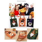 Leinen-Tragetaschen mit Halloween-Cartoon-Puppe – Bild 3