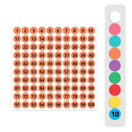 100 Stück Aufkleber für Kleidung, Schuhe, Größe und Nummer, Durchmesser:, 10mm, 13mm, 15mm, 20mm, 25mm