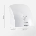 Interhasa 220 V automatischer elektrischer Händetrockner, Mini-Induktions-Händetrockner, Stil:, Single Hot, Hot and Cold – Bild 2