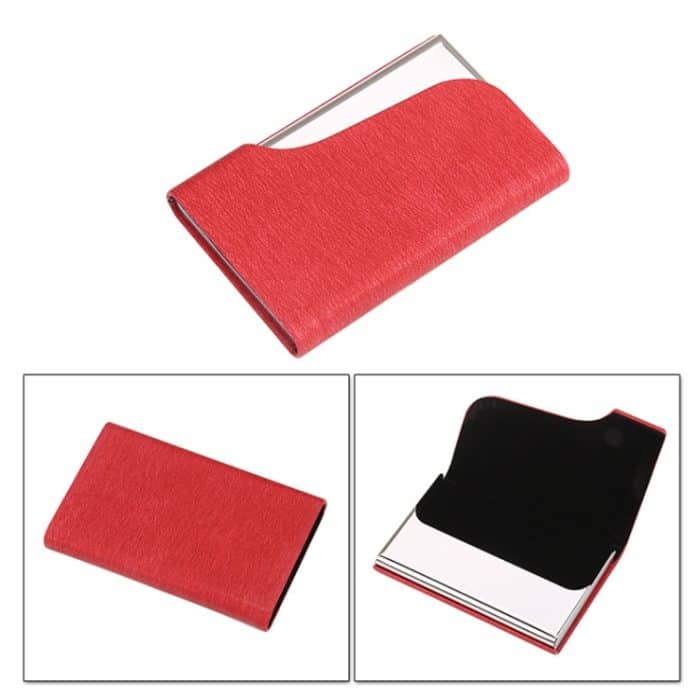 Visitenkarten-Aufbewahrungsbox aus Edelstahl 333 mit großem Fassungsvermögen, Red, Blue, Purple, Black, Grey, Apricot, Brown – Bild 1