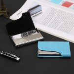 Visitenkarten-Aufbewahrungsbox aus Edelstahl 333 mit großem Fassungsvermögen, Red, Blue, Purple, Black, Grey, Apricot, Brown – Bild 4