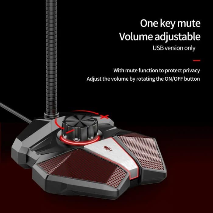 JK Omnidirektionales Aufnahmemikrofon, integrierte Soundkarte, flexibles Gaming-Mikrofon, 3.5mm, USB – Bild 3