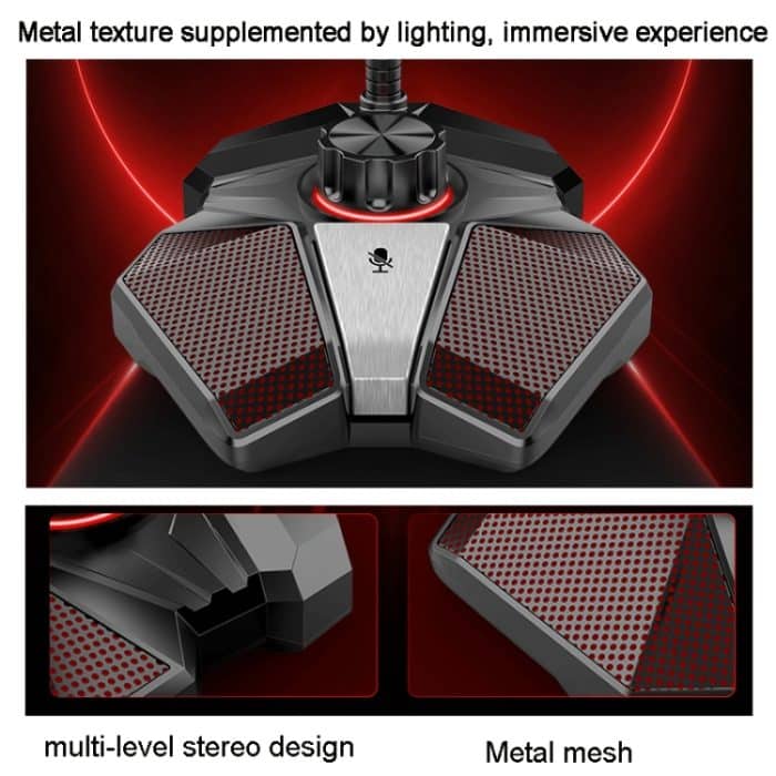 JK Omnidirektionales Aufnahmemikrofon, integrierte Soundkarte, flexibles Gaming-Mikrofon, 3.5mm, USB – Bild 6