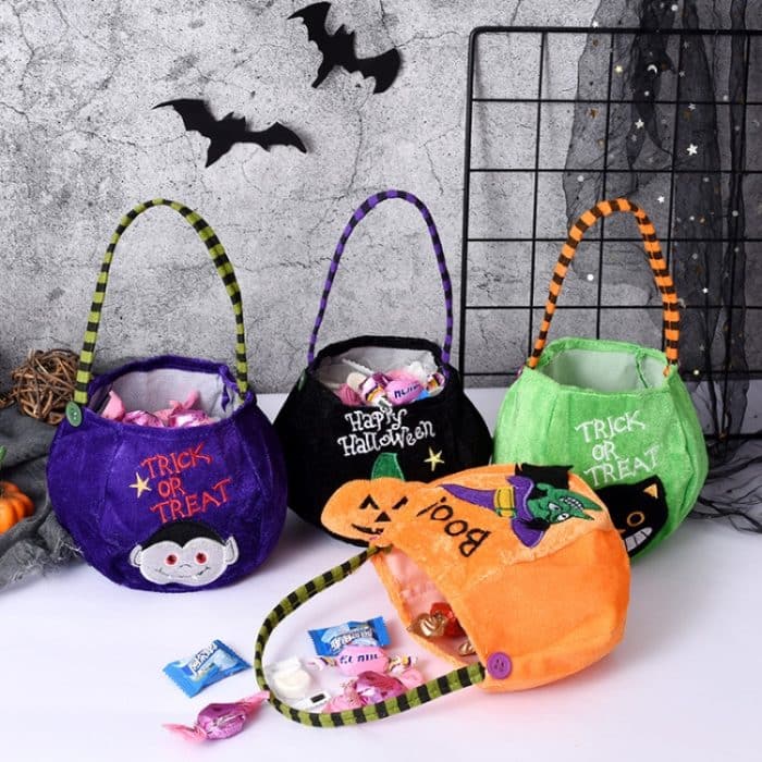 2 Stück Süßigkeitentüten, Kinder-Geschenk-Stoffbeutel für Halloween – Bild 2