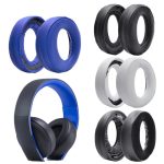 2 Stück Kopfhörer-Schwamm-Abdeckung für SONY PS3 PS4 7.1 Gold, Stil:, Black Earpads, White Earpads, Blue Headband, Blue Earpads, Velvet Earpads, Lamb Leather Earpads, Black  Headband, Cloth Fiber Earpads, Burlap Grey Earpads, Gray  Earpads – Bild 2