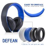 2 Stück Kopfhörer-Schwamm-Abdeckung für SONY PS3 PS4 7.1 Gold, Stil:, Black Earpads, White Earpads, Blue Headband, Blue Earpads, Velvet Earpads, Lamb Leather Earpads, Black  Headband, Cloth Fiber Earpads, Burlap Grey Earpads, Gray  Earpads – Bild 5