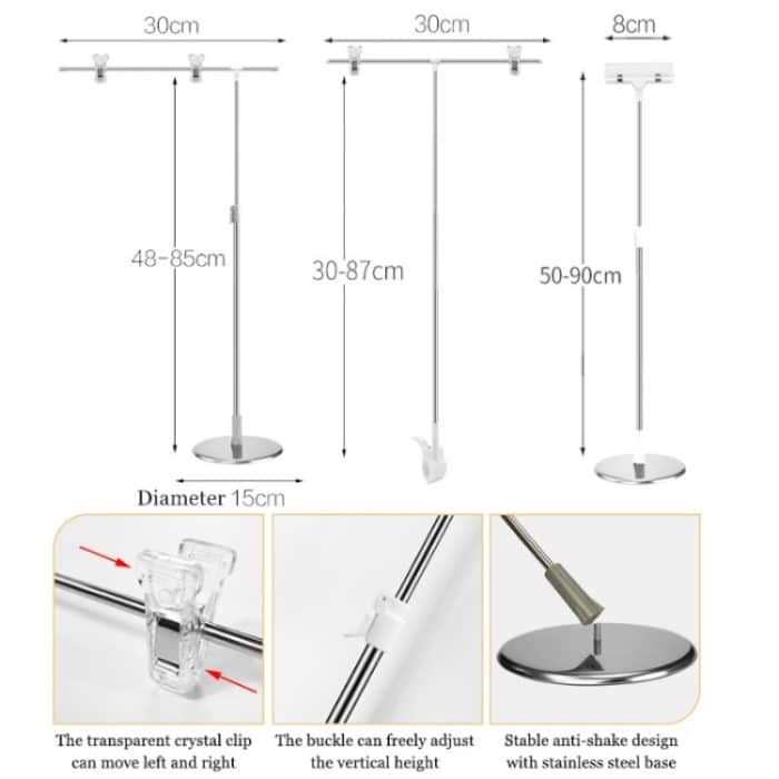 Fotografie Hintergrund Stand Kamera Foto Hintergrund Requisiten, Stil:, T-type 2-section 85cm, T-type Clamp  87cm, T-type Magnetic 80cm, L-type Desktop 85cm, L-type Magnetic 85cm, T-type 4-section  95cm, KT Board – Bild 6
