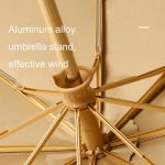 Kleiner frischer automatischer Regenschirm, dreifach faltbarer Sonnenschirm aus Goldkleberstoff, Strawberry, Flowers, Tropical, Persimmon, Dandelion – Bild 3