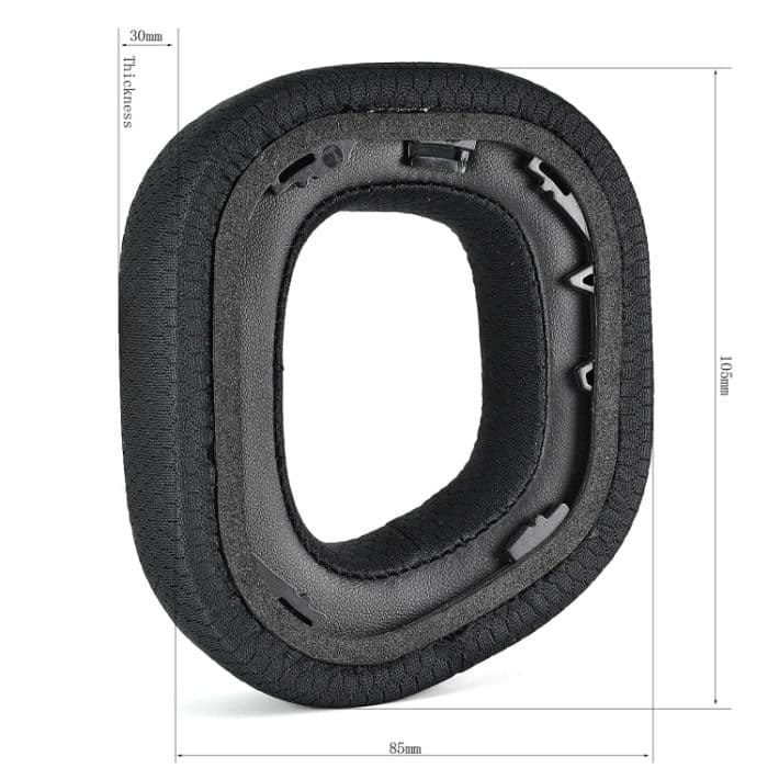 1 Paar dicke Ohrenschützer für CORSAIR HS80 RGB Kopfhörer, Protein Skin, PU Leather+Velvet, Ice Feel – Bild 3