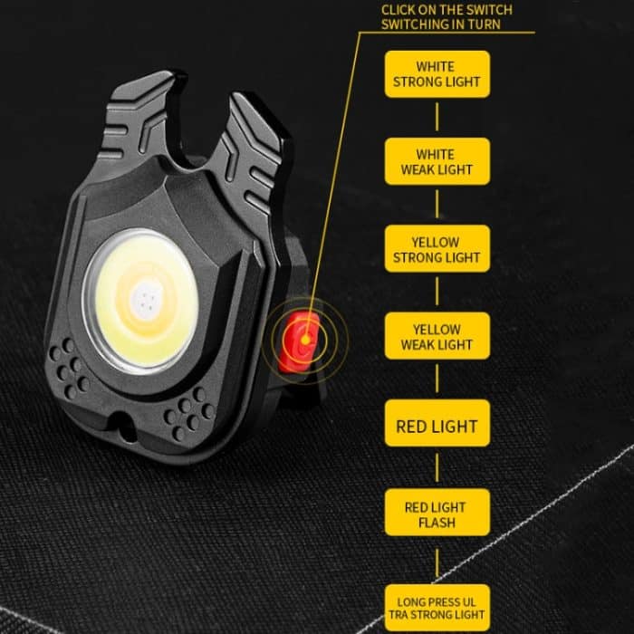 E-SMARTER W5129 Tragbare Mini-Taschenlampe mit starkem Licht, Spezifikation:, With Keychain, With Tape Rope – Bild 3