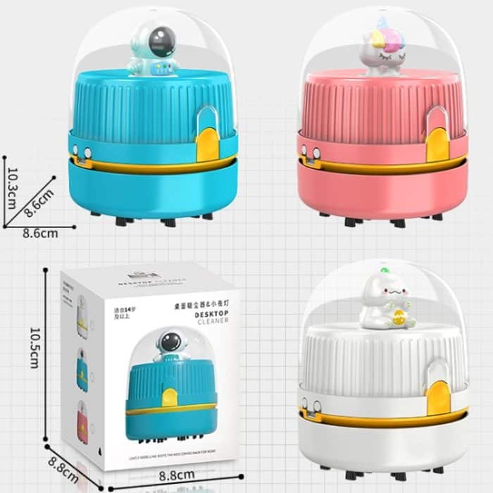 Desktop-Vakuumventilator, Lade-Reinigungsmaschine, Gummischuppen-Tastaturreiniger, Pink, White, Blue – Bild 5