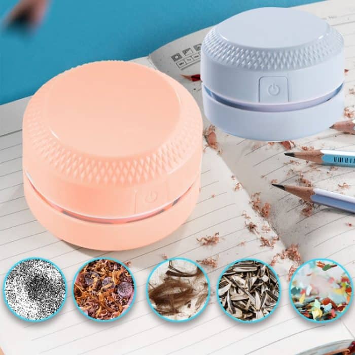 2PCS Desktop Mini Staubsauger Gummi Konfetti Tastatur Reiniger, Pink, Blue – Bild 2